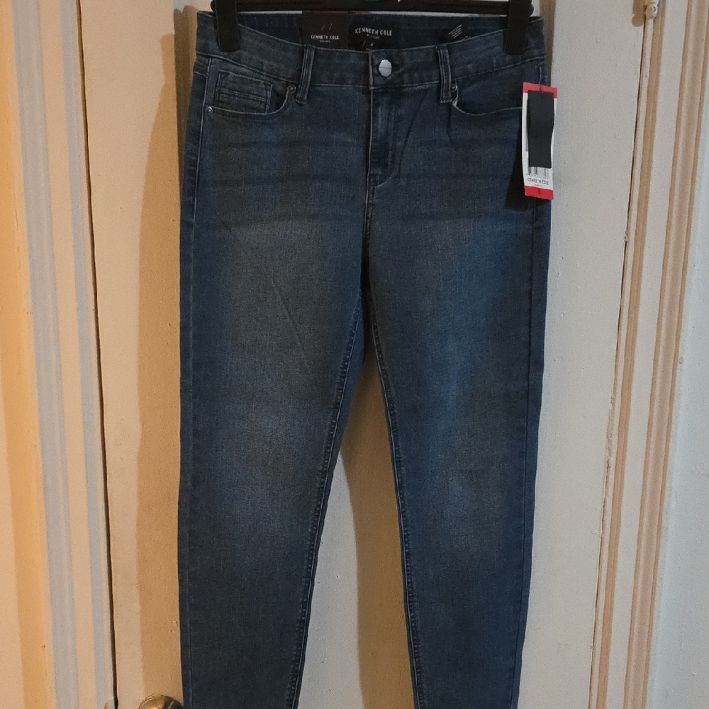 Kenneth Cole Blue Skinny Jeans Sleek Fit